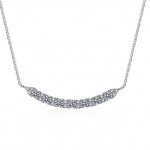 100 % tikro moissanito karoliai 0,7 ct Brilliant Diamond Smile paprastas pakabukas karoliai moterims, merginoms, vestuvių vakarėliui dovanoti papuo&scaron;alai