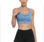 Didelio dydžio moteri&scaron;ka liemenėlė su užtrauktuku priekyje, sumažinama priekyje, belaidė liemenėlė, sutraukiama apatinė apatinė trikotažas, atsparus smūgiams sportinė jogos liemenė, lenktyninė liemenėlė užpakalinė S