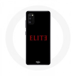 Coque pour Samsung Galaxy A41 Elite Saison 5 Logo Rouge Fond Noir