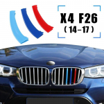 3vnt Car Styling 3D M priekinių grotelių apdailos buferio dangtelio lipdukai BMW X3 X4 Series F26 2014-2017 i&scaron;orės apdailai F26(14-17)