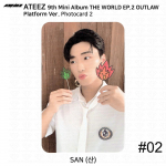 ATEEZ 9-asis mini albumas THE WORLD EP.2 OUTLW Platform Ver Official Photocard 1 2 3 San - Photocard2 #2