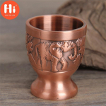 Nordic Shot Glass Small Mouth Liquor Cup Klasikinis reljefinis raižinys Gėlės Personality Vyno Puodelis Bar Gėrimai