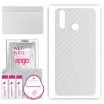 apgo Protective Skin Sticker for the back compatible with Tecno Pouvoir 3 Air, Wrap Film, Foil, Vinyl - Pattern Transparent Carbon