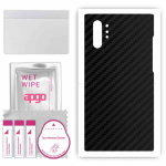 apgo Protective Skin Sticker for the back compatible with Samsung Galaxy Note 10 Plus 5G, Wrap Film, Foil, Vinyl - Pattern Carbon Black