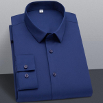 Tamprūs vyri&scaron;ki mar&scaron;kinėliai ilgomis rankovėmis Mink&scaron;ti patogūs vyri&scaron;ki oficialūs mar&scaron;kiniai be priekinės ki&scaron;enės S~6XL plius dydis 4XL