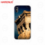 HAMEINUO Senovės Graikijos vėliava Peizažas mobiliojo telefono dėklas, skirtas iphone X 8 7 6 4 4s 5 5s SE 5c 6s plus iphone 4 4S
