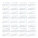 120 vnt. pakabinamų segtuvų 200 įdėklų skaidrios plastikinės etiketės reguliuojamos etiketės lengvai skaitomas dizainas pakabinami