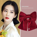 Super Bow Hairpin Black Spring Clip Plaukų aksesuarai Korėjieti&scaron;ka paprasto plaukų segtuko versija juoda