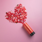 &bdquo;Makaron Mini Salute Gun&ldquo; mažas dovanų fejerverkas su &bdquo;Makaron Confetti Mini&ldquo; rankomis susuktu sveikinimu mėlyna