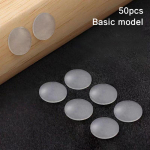 Skaidrus silikoninis smūgiams atsparus granuliuotas spintos durų apsauginis nuo smūgių padėklas, tylus lipdukas, buferis, neslystančios, nepaliekančios klijų granulės 50pcs Basic