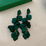 Mada Žali auskarai Geometriniai tu&scaron;čiaviduriai apskritimai Kvadratiniai auskarai Metaliniai kabantys auskarai Moteri&scaron;ki papuo&scaron;alai