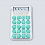 8 skaitmenų mini permatomas elektroninis skaičiuotuvas Plačiaekranis Patogus skaičiavimas Atlikite biuro darbus rožinė