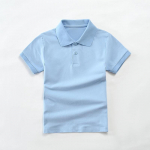 Vaiki&scaron;ki polo mar&scaron;kinėliai: Medvilninė uniforma trumpomis rankovėmis pradinei ir vidurinei mokyklai &ndash; balta arba mėlyna (Dydžiai 100-190) Size 150cm