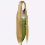 Helovinas Cospaly Rapunzel ilgų plaukų princesė, ypač ilgi blondinė, tiesus auk&scaron;tos kokybės perukas 124cm auksas