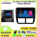 Skirta &bdquo;Subaru Forester 3 SH Impreza WRX STI&ldquo; 2008 2009 2010 2011 2012 &bdquo;Android Auto&ldquo; automobilio radijas, &bdquo;Carplay&ldquo; multimedijos grotuvas, GPS, stereo, FM 4 core 1GB+32GB carplay