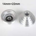 Patikimas 14 mm/22 mm aliuminio transmisijos ratas, skirtas staliniam gręžimo presui 2pcs set