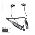 &bdquo;Bluetooth&ldquo; ausinės, pakabinamos ant kaklo, ypač ilgas budėjimo režimas, pusiau įdedama belaidė sportinė kortelė in-ear juoda