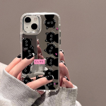 Mobiliųjų telefonų dėklai iPhone 11 13 XR 15 Pro Max 12 14 Pro Max Case iPhone 16 XS Max veidrodinis apsauginis dėklas Veidrodis i&scaron;skirtinis animacinis filmas, atsparus vandeniui iPhone 11 Pro Max sidabras