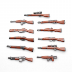 Antrojo pasaulinio karo karinis statybinis blokas kareivio figūrėlė ginklas žaislinis snaiperis automatas AK karabinas &scaron;autuvo priedai armijos plytos modelis B081