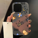 Mobiliųjų telefonų dėklai, skirti iPhone 11 13 15 Pro Max 12 14 Pro Max Case iPhone 16 15 Plus 13 Pro 12 Matinio tekstūros dažytos animacinės gėlės iPhone 11 balta