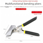 Daugiafunkcinės sulankstomos replės, lenkimo, gofravimo ir kra&scaron;tų apdirbimo replės laidams ir skardai 75mm straight pliers