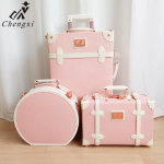 Retro 20'' daugiafunkcis vežimėlis lagaminas su mini kosmetine 24-inch trolley case