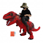 Pripučiamas dinozauro kostiumas suaugusiems, neper&scaron;lampamas, važiuojamas T Rex, juokingas pripučiamas kostiumas Helovinui