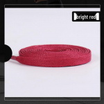 Unisex juodi ir balti drobės Martin batai su 0,6 cm va&scaron;kuotos odos plok&scaron;čiais batrai&scaron;čiais 24 inch ry&scaron;kiai raudonos spalvos