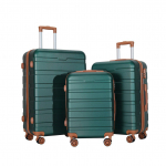 Patvarus 20 colių didelės talpos lagaminas su slaptažodžio užraktu 12-inch tamsiai žalia spalva