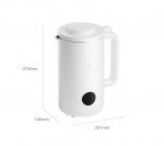 Xiaomi Mijia sojos pieno virimo aparatas 1L LED didelis ekranas 12 valandų programavimas 3 profesionalios plakimo technologijos 6 kar&scaron;tų ir &scaron;altų gėrimų meniu balta
