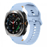 Dirželis Samsung Galaxy watch Ultra 47mm Aksesuarai rie&scaron;o dirželis Silikoninė sportinė apyrankė correa Samsung Galaxy watch Ultra Dirželis Galaxy watch Ultra &scaron;viesiai mėlyna spalva