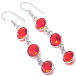 Natural Mozambique Garnet Gemstone 925 Sterling Silver Earring 2.29 p9r01