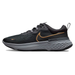 Nike React Miler 2 CW7121-005 sportbačiai metalikinėje aukso spalvos, tamsiai dūmų pilkos spalvos, dalelių pilkos spalvos, CW7121-005 44
