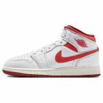 Air Jordan 1 Mid SE GS Balti Smėlio Raudoni Vaikų Sportbačiai Lobster Sail Vachetta-Tan FJ3464-160 37.5