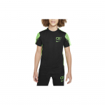 Nike CR7 Dri-Fit Academy 23 raidėta apvali kaklo laisvalaikio trumpomis rankovėmis mar&scaron;kinėliai Vaikų vir&scaron;utiniai drabužiai Juoda FN8427-010 M