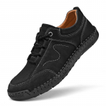 Rankų darbo odiniai batai Laisvalaikio vyri&scaron;ki batai Patogūs karvės odos batai Vyri&scaron;ki Loafers Mocasins Tooling Batai 48 juoda