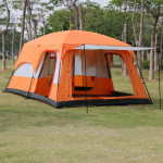 Dvisluokė lauko palapinė: Du kambariai ir gyvenamoji zona - Erdvūs, ne&scaron;iojami ir patvarūs stovyklavimui ir i&scaron;kyloms 8-12 people, 430x305x200 cm