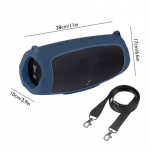 Dėklas JBL Charge 5 Bluetooth garsiakalbiui, mink&scaron;tas silikoninis uždangalas su dirželiu JBL Charge 5 belaidžiam Bluetooth garsiakalbio krep&scaron;iui
