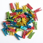 Lot de 48 mini pinces &agrave; linge couleurs assortie&hellip;