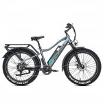 V&eacute;lo &Eacute;lectrique - Jobobike Robin - Fatbike 26'' - 13Ah Battery - Bafang 48V 250W - Max Range 65KM- Shimano 7 speed - Gris pilka