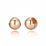 CRANNE 14K aukso auskarai su rutuliuku užsegami vienu prisilietimu (Auksinis segtukas) C24EGP175 rose gold