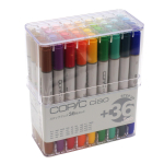 Per daug Copic Ciao Step Up daugiaspalvių iliustracinių markerių 36 spalvų rinkinys, markeriai,
