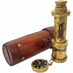 Viktorijos laikų jūrų senovinis antikvarinis teleskopas 16 Jūrinis jūrų žalvarinis žiūronas dovana