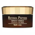 WellDerma Retinolis Peptidai Liftingas Atstatantis Kremas Nuo Rauk&scaron;lių Stangrinantis Drėkiklis 50g