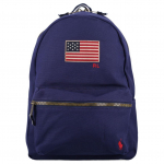 Polo Ralph Lauren Užsegimas užtrauktuku Priekyje logotipas siuvinėjimas Medvilninis kuprinė Unisex kuprinė Tamsiai mėlyna RL9AR1379AR137BCV Basic Set (Bag+Dust Bag)