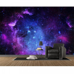 3D Pasaulio Sienų Tapyba Žvaigždės Mėnulis Nuimama Naktinio Dangaus Tapetai Miegamojo Svetainės Sienoms 200 cm(W) x 140 cm(H)