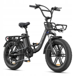 ENGWE L20 Boost 48V 13AH 250W Elektrinis dviratis suaugusiems - 20 x4 Stori ratai, sulankstomas E-dviratis, 85-126KM nuotolis, Shimano 7 pavaros juoda