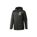 Adidas Mufc Lauko Sportinis Medvilninis Džemperis su Gobtuvu Žieminis Vyri&scaron;kas Striukė Karinio Stiliaus Žalia FR3682 L