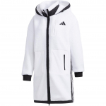 Adidas Urban Boa Ilgas striukė Fleece &Scaron;ilta vidutinio ilgio su gobtuvu striukė Moteri&scaron;ka striukė Balta GM1427 L