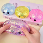 Blizgantis koldūnas Squishies žaislas Bun Baozi koldūnas Paslapčių dėžutė Spalvingas maisto Squishy Sensorinis Fidget žaislas Anti-streso spaudžiami kamuoliukai